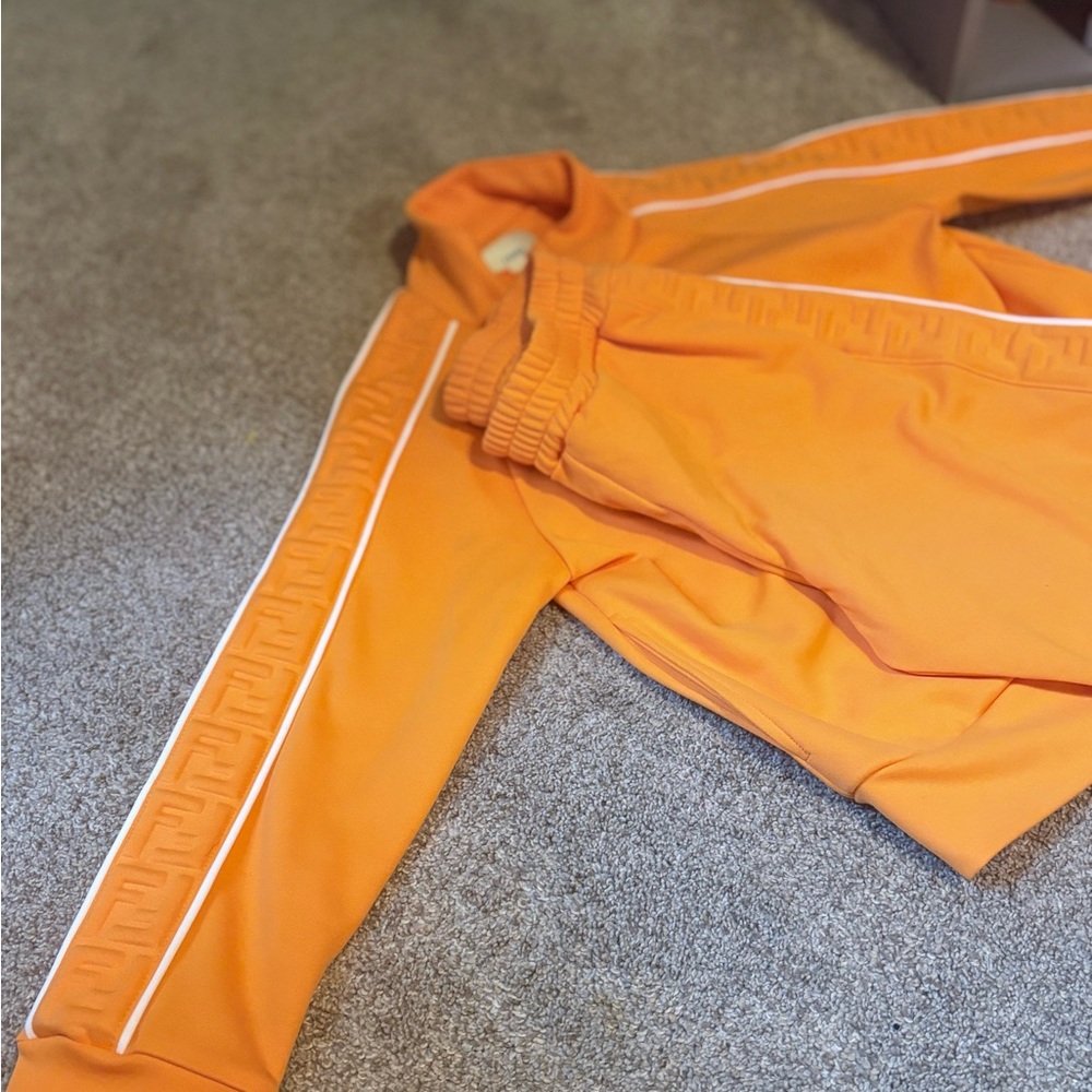 Fendi Kids Vibrant Orange Joggers